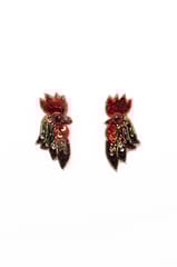 Nandnistudio - Beaded Hen Earrings
