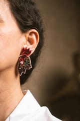 Nandnistudio - Beaded Hen Earrings