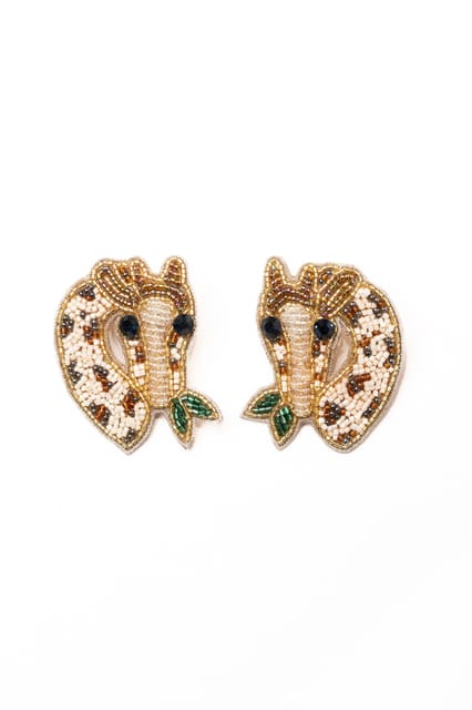 Nandnistudio - Beaded Giraffe Earrings