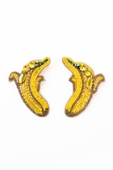 Nandnistudio - Banana Beadded Earrimgs
