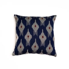 Nandnistudio- Ikat Navy Blue Cushion Cover