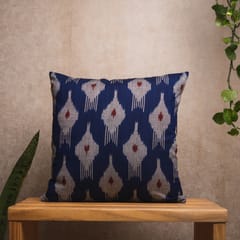 Nandnistudio- Ikat Navy Blue Cushion Cover
