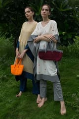 Nandnistudio - Hand Crocheted Maroon Macrame Bag