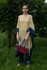 Nandnistudio - Hand Crocheted Maroon Macrame Bag