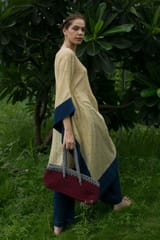 Nandnistudio - Hand Crocheted Maroon Macrame Bag