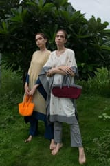 Nandnistudio - Hand Crocheted Orange Macrame Bag