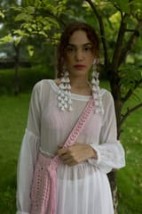 Nandnistudio - Hand Crocheted Light Pink Jhola Bag