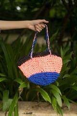 Nandnistudio - Hand Crocheted Beach Bag - Blue