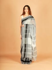RESHAWeaves - White Bengal Cotton Saree