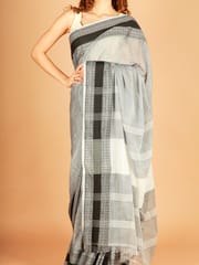 RESHAWeaves - White Bengal Cotton Saree