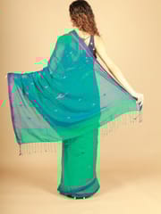 RESHAWeaves - Green Bengal Cotton Saree