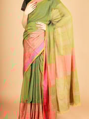 RESHAWeaves - Green Bengal Cotton Saree