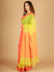 RESHAWeaves - Green Bengal Cotton Saree