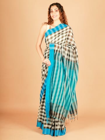 RESHAWeaves - Multicolour Bengal Cotton Saree