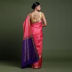 RESHAWeaves - Pink Silk Salem Saree