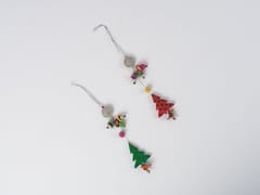 Samoolam Handmade Christmas Tree Decorations ~ Dangling Trees (Set of 2)