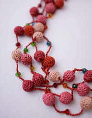 Samoolam Handmade Maya Necklace ~ Pink