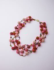 Samoolam Handmade Maya Necklace ~ Pink