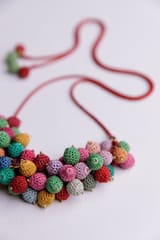 Samoolam Handmade Guldasta Necklace ~ Multi colour