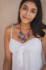 Samoolam Handmade Guldasta Necklace ~ Multi colour
