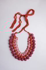 Samoolam Handmade Aadya Necklace ~ Red Ombre