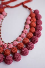 Samoolam Handmade Aadya Necklace ~ Red Ombre