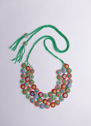 Samoolam Handmade Mela Layered Necklace ~ Multi colour