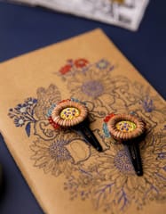 Samoolam Handmade Crochet Flower Hair Clips Set Citrus Cosmo