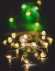 Samoolam Handmade Home Decor LED String Lights ~ Green Lily Bougainvillea