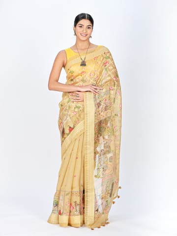 RESHAWeaves - Embroidered Organza Silk Saree