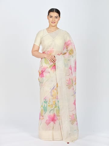 RESHAWeaves - Embroidered Organza Silk Saree