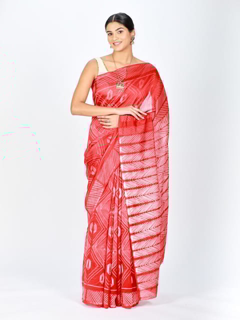 RESHAWeaves - Chanderi Silk Shibori Saree