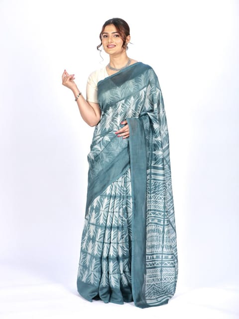 RESHAWeaves - Chanderi Silk Shibori Saree