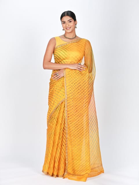 RESHAWeaves - Leheriya Kota Silk Saree