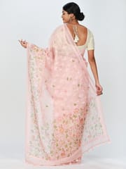 RESHAWeaves - Embroidered Organza Silk Saree