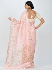 RESHAWeaves - Embroidered Organza Silk Saree