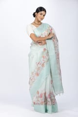 RESHAWeaves - Embroidered Organza Silk Saree