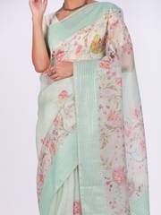 RESHAWeaves - Embroidered Organza Silk Saree