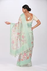 RESHAWeaves - Embroidered Organza Silk Saree