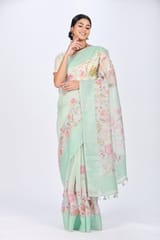 RESHAWeaves - Embroidered Organza Silk Saree