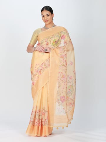 RESHAWeaves - Embroidered Organza Silk Saree