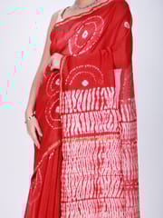RESHAWeaves - Chanderi Silk Tie and Dye Saree