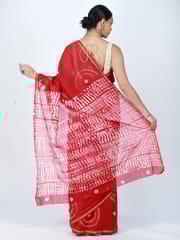 RESHAWeaves - Chanderi Silk Tie and Dye Saree