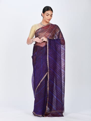 RESHAWeaves- Kota Silk Leheriya Saree