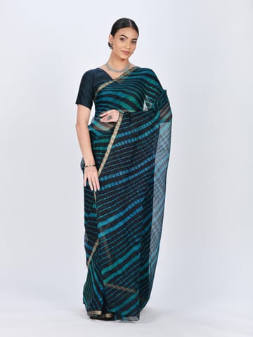 RESHAWeaves- Kota Silk Leheriya Saree