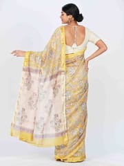RESHAWeaves - Maheshwari Cotton Silk HandBlock Printed Saree