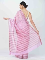 RESHAWeaves - Maheshwari Cotton Silk HandBlock Printed Saree