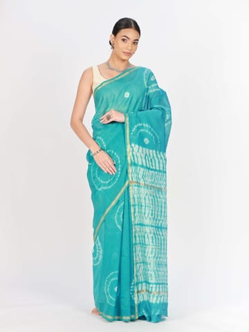 RESHAWeaves - Chanderi Tie and Dye Saree