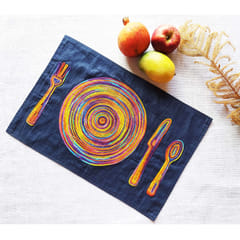 Juhi Malhotra-Denim Multicolor Placemat