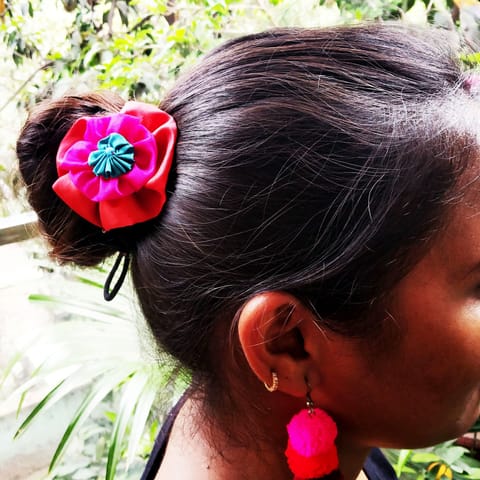 Juhi Malhotra-Silk Flower Hair Accessory
